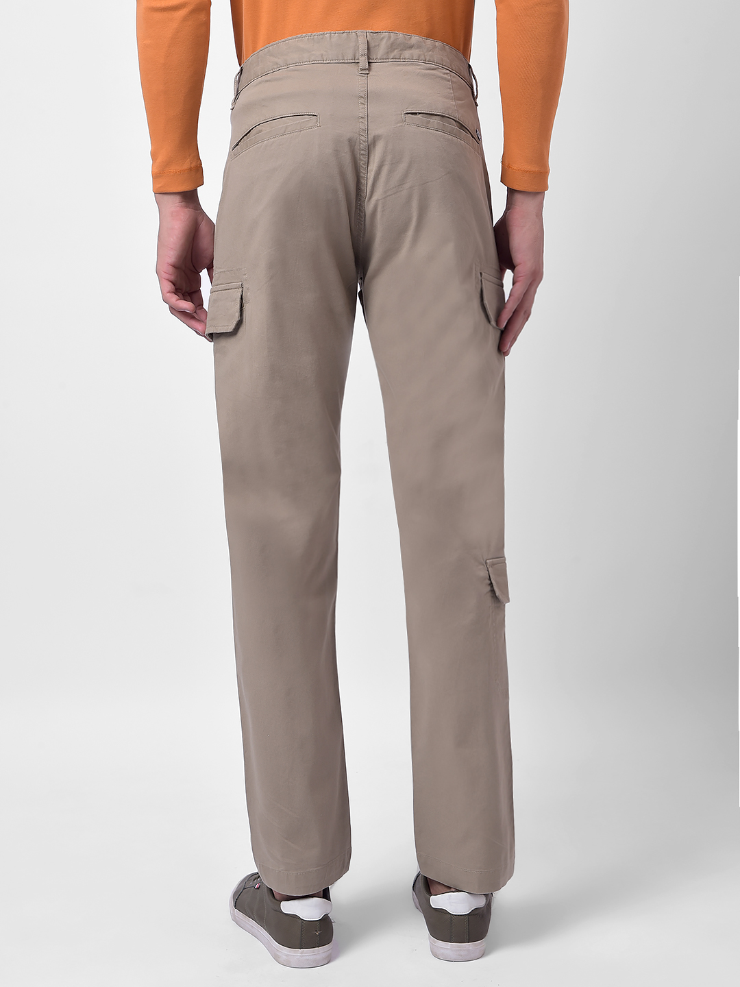 Numero Uno Men Beige Regular Fit Cargo Pants